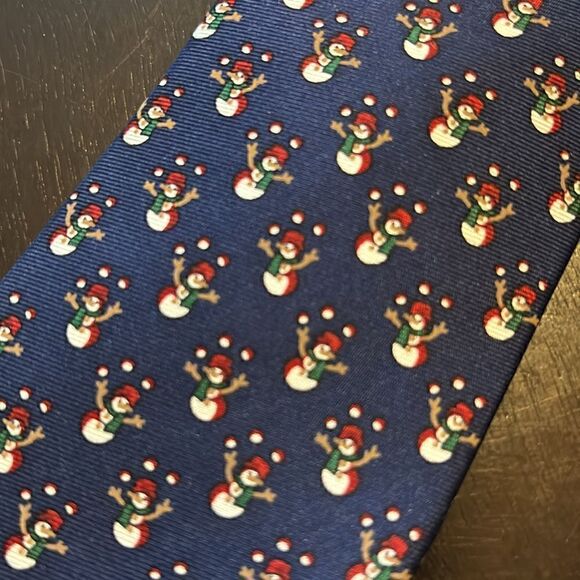 Brooks Brothers Fleece Snowman Silk Skinny Tie/ NWT - Picture 8 of 8